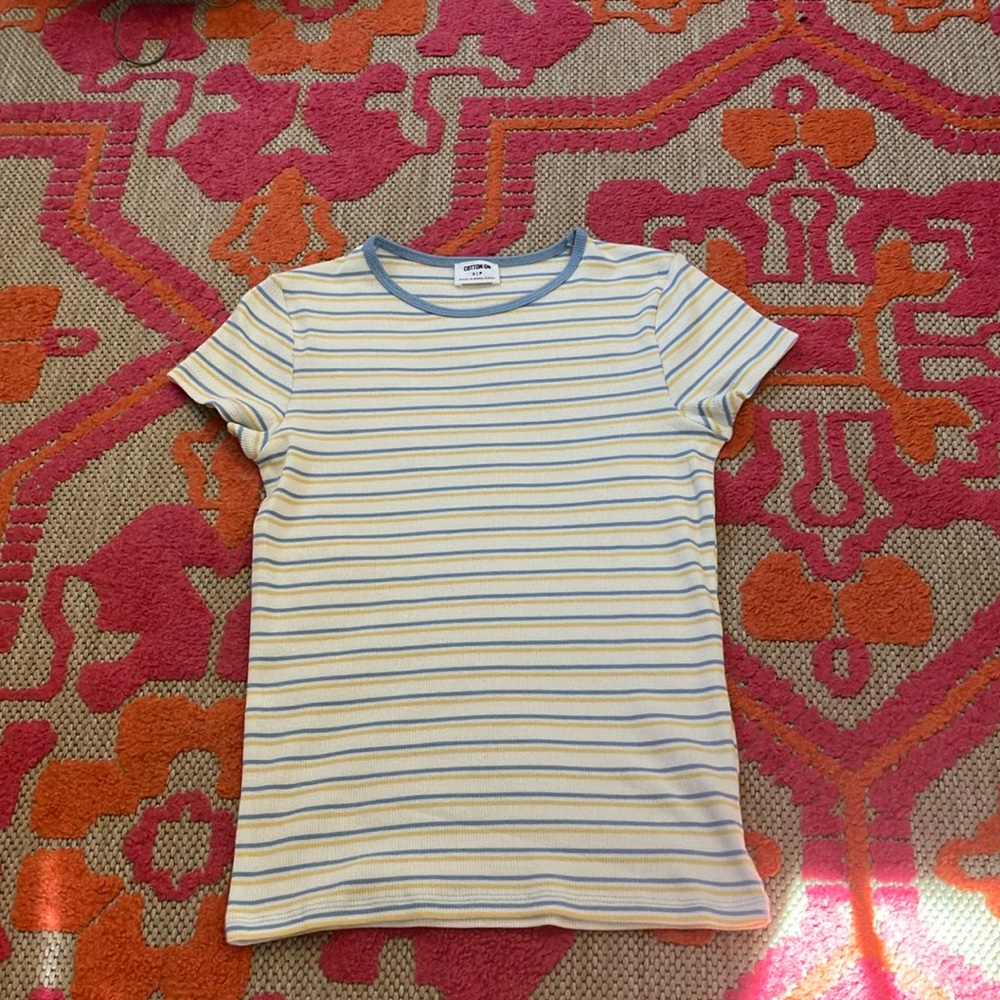 Striped Yellow and Blue T-Shirt